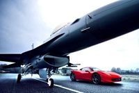F-16 and Ferrari 458 Italia